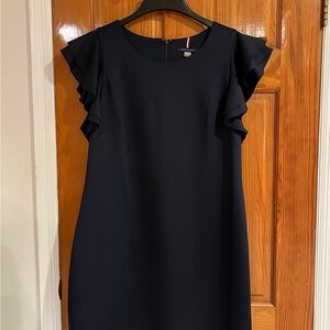 Tommy Hilfiger Navy Blue Ruffle Sleeve Dress